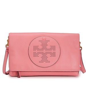 Tory Burch Perforated Logo Fold-Over New